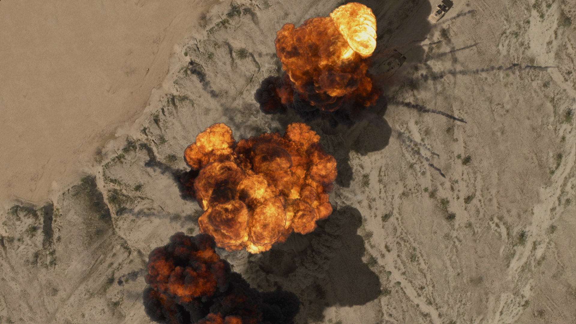 Multiple large scale explosions 
