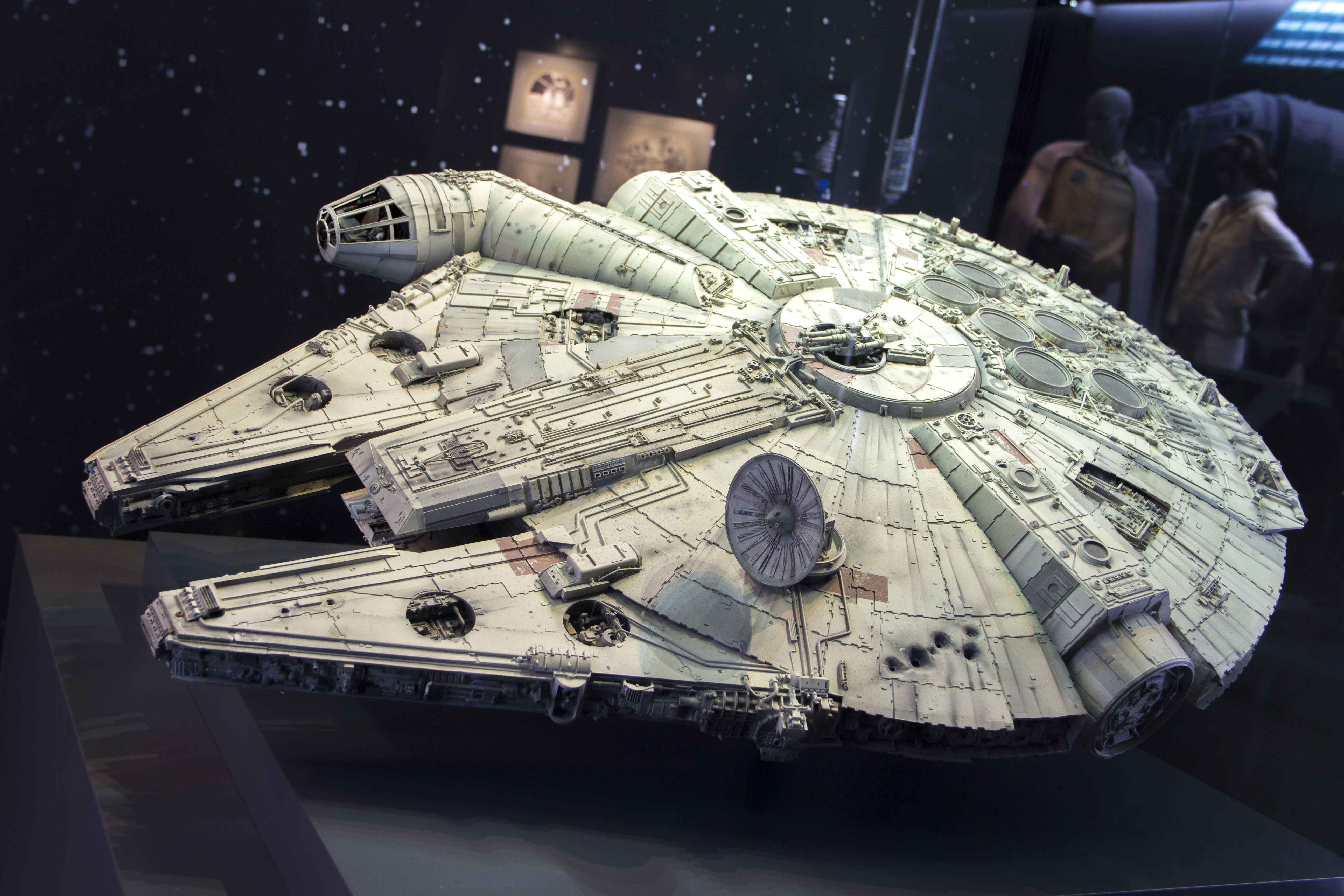 The real Millennium Falcon model used in Star Wars.
